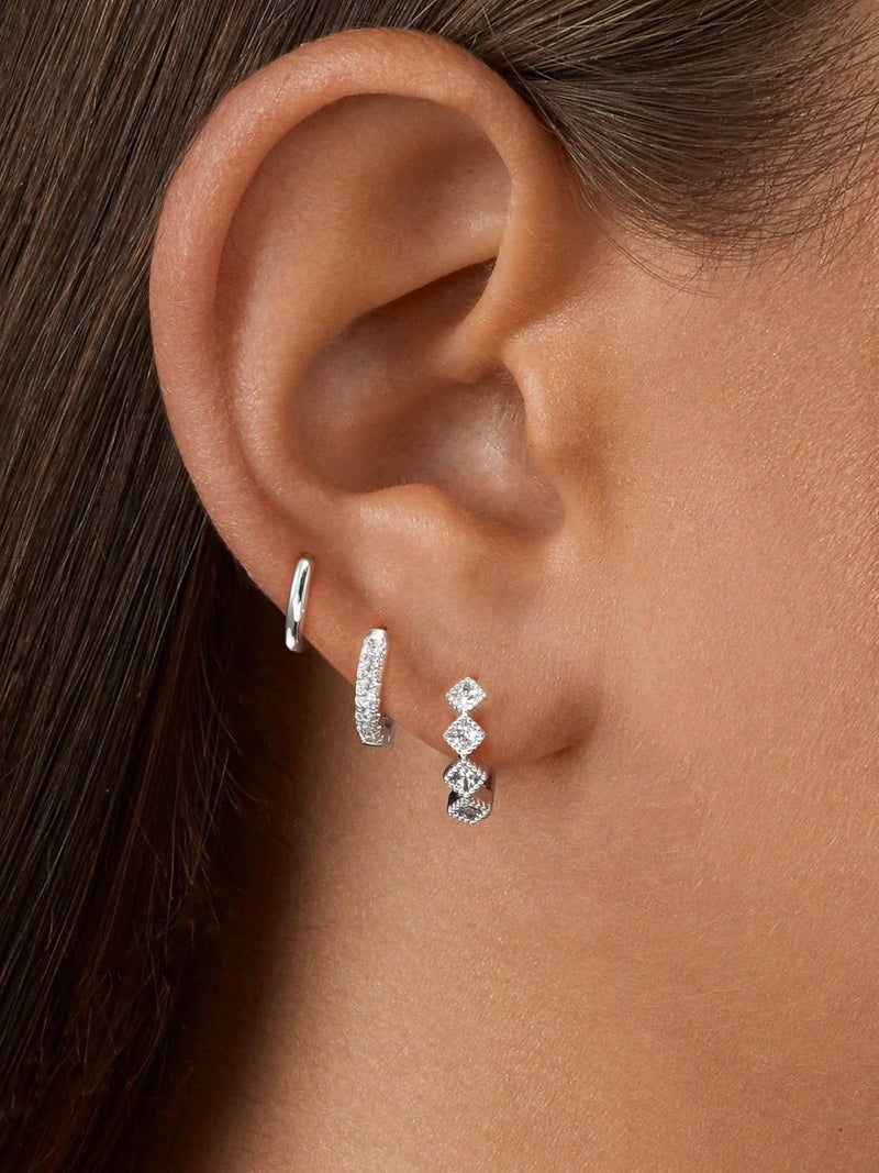 Rotnso Gold Hoop Earrings Set for Women Trendy, 14K Gold Plated Chunky Hypoallergenic Small Diamond Cartilage Hoops Cute Cubic Zirconia Dangle Stud Earrings Jewelry Gifts - Image 5